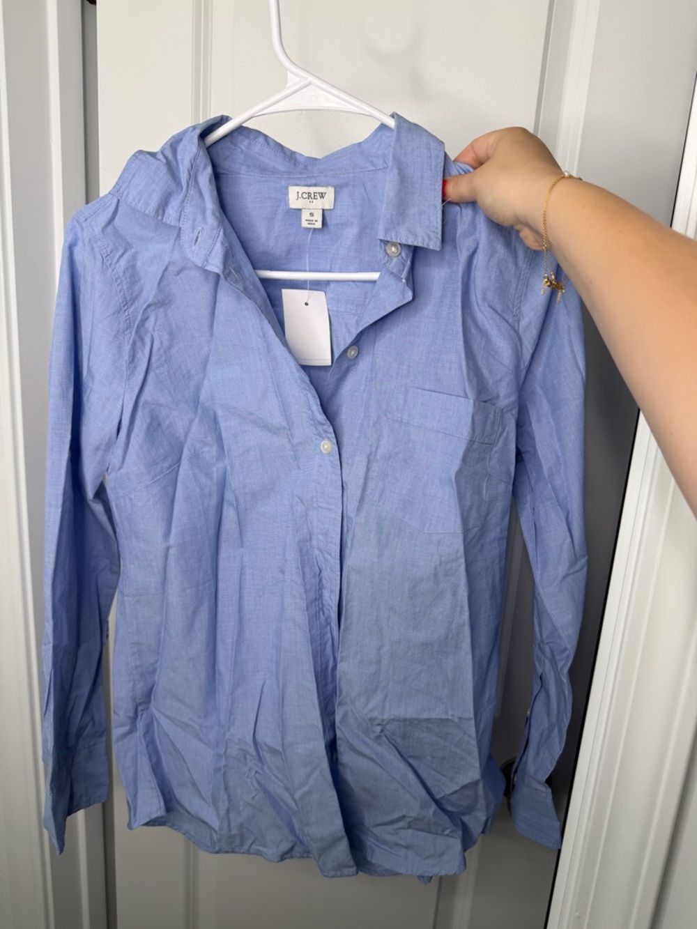 J. Crew Light Blue Linen Button-Down Shirt